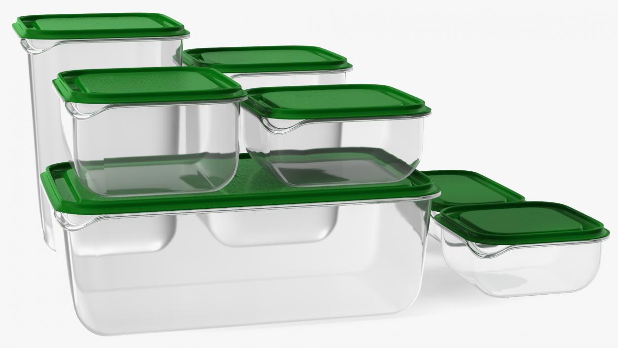 3D model Plastic Food Storage Containers Set