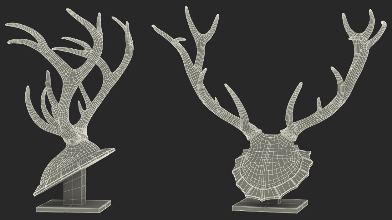 3D model Showcase with Trophies Brown Illuminated