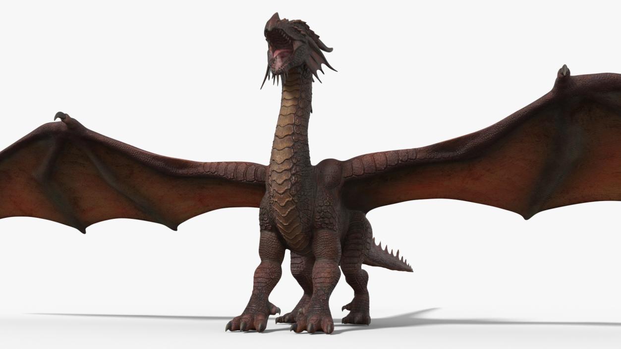 3D Red Dragon Basic Pose