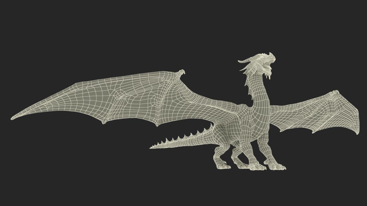 3D Red Dragon Basic Pose