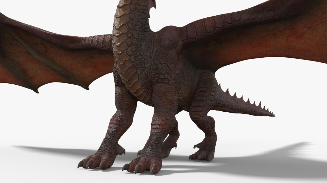 3D Red Dragon Basic Pose