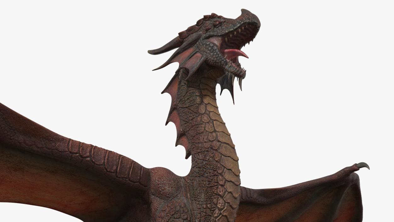 3D Red Dragon Basic Pose