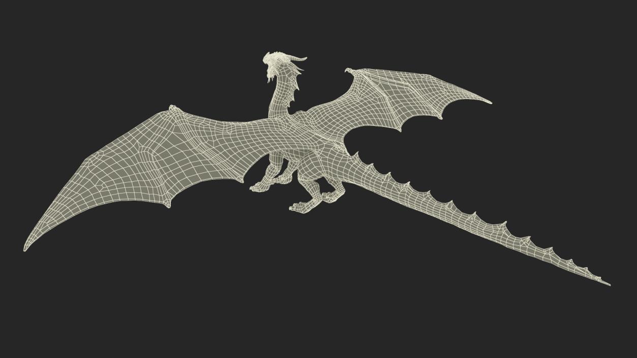 3D Red Dragon Basic Pose