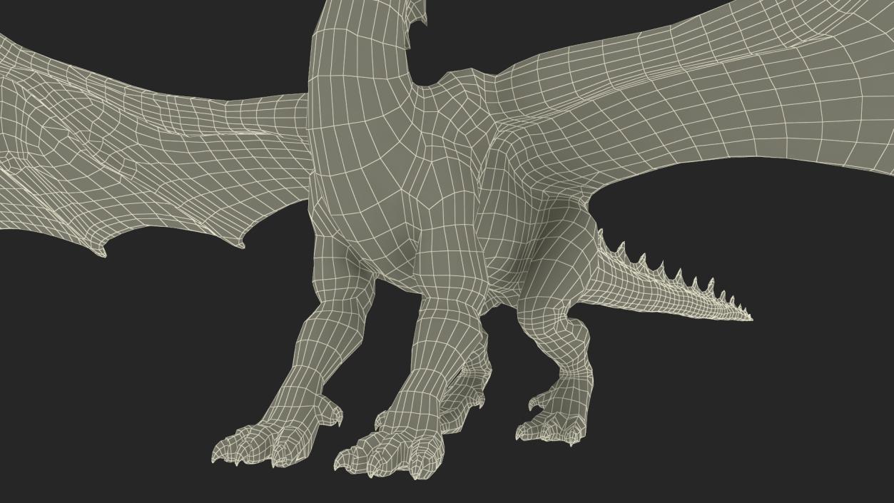 3D Red Dragon Basic Pose