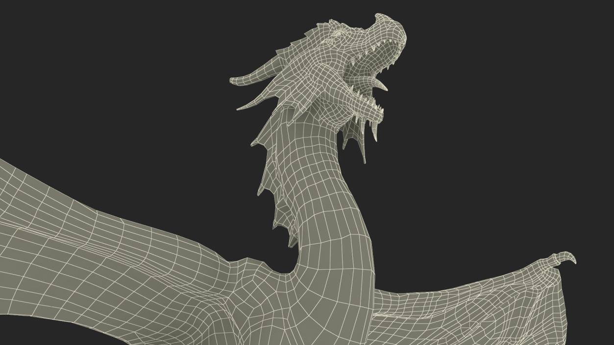 3D Red Dragon Basic Pose