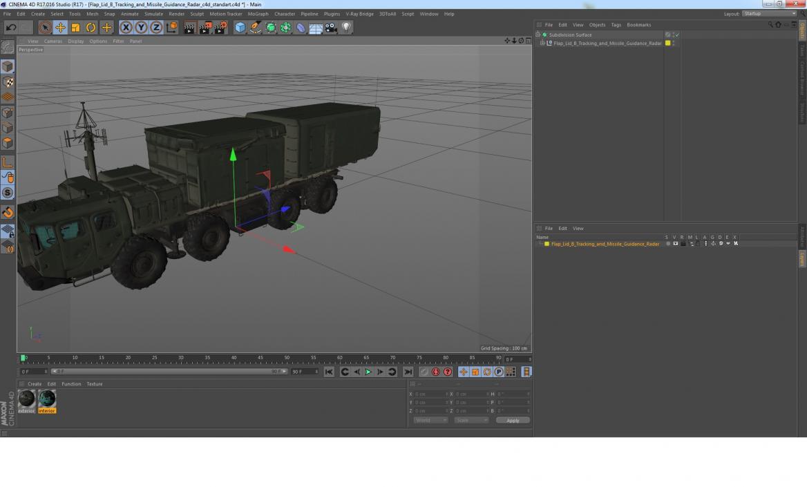 3D Flap Lid B Tracking and Missile Guidance Radar