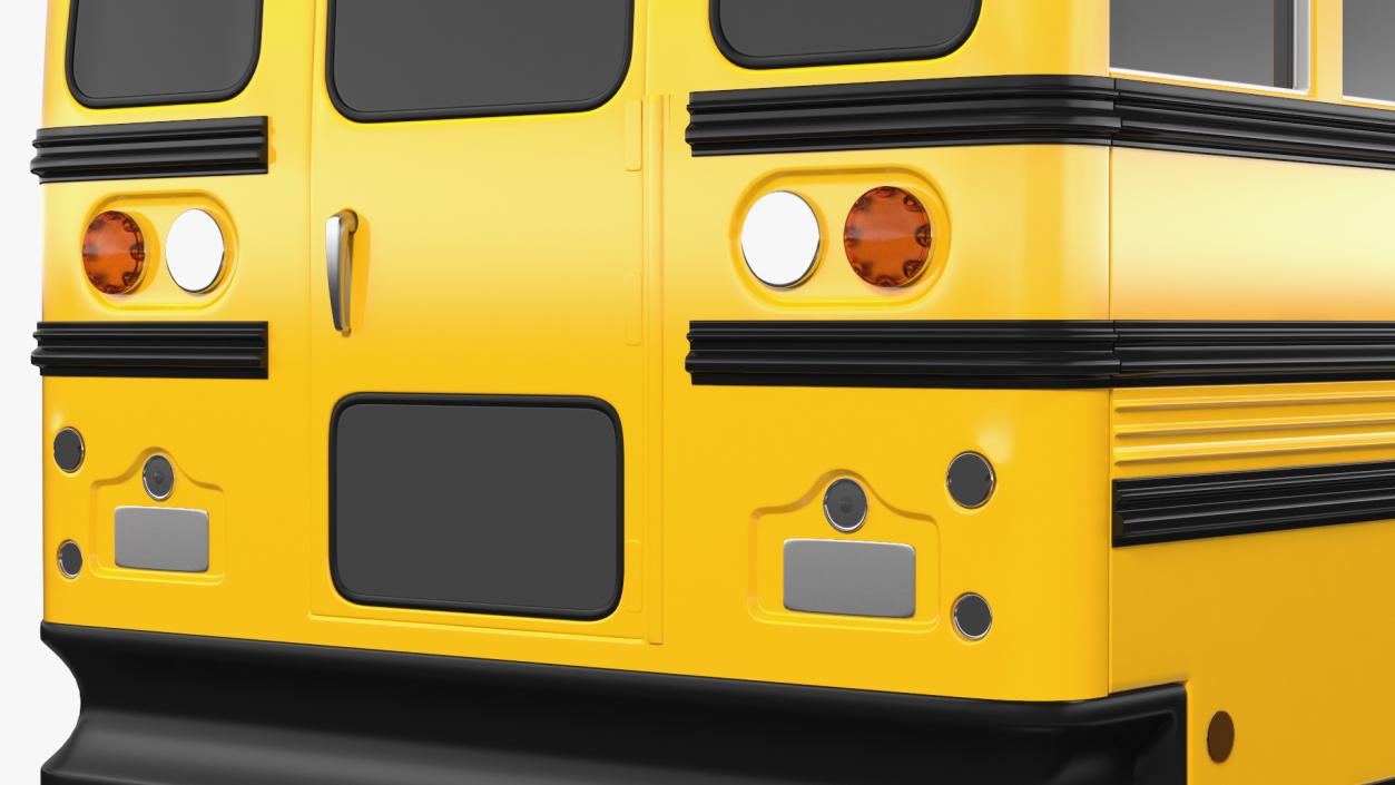 3D Blue Bird Vision School Bus Exterior Only