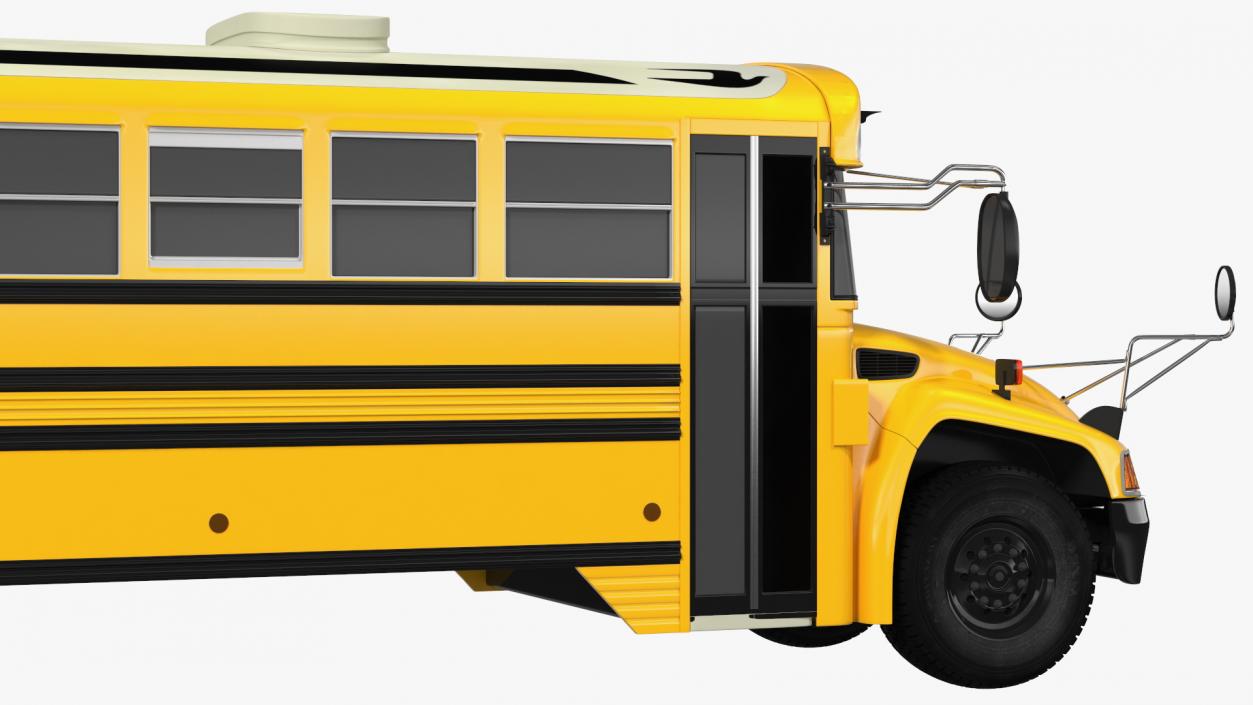 3D Blue Bird Vision School Bus Exterior Only