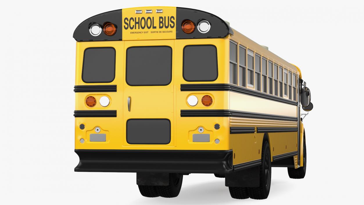 3D Blue Bird Vision School Bus Exterior Only