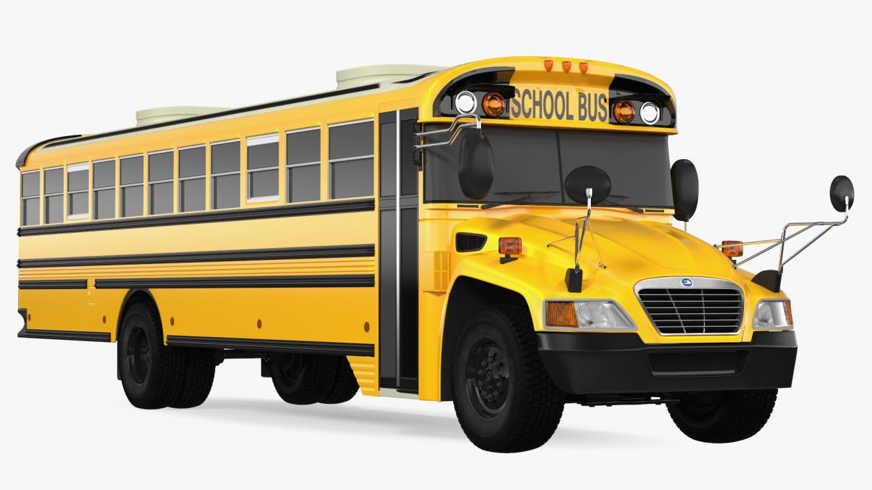 3D Blue Bird Vision School Bus Exterior Only