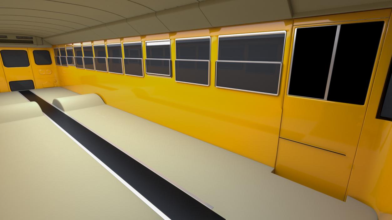 3D Blue Bird Vision School Bus Exterior Only