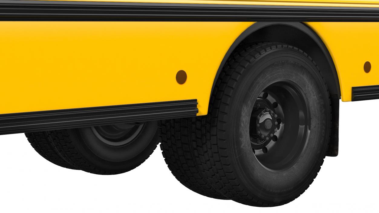 3D Blue Bird Vision School Bus Exterior Only