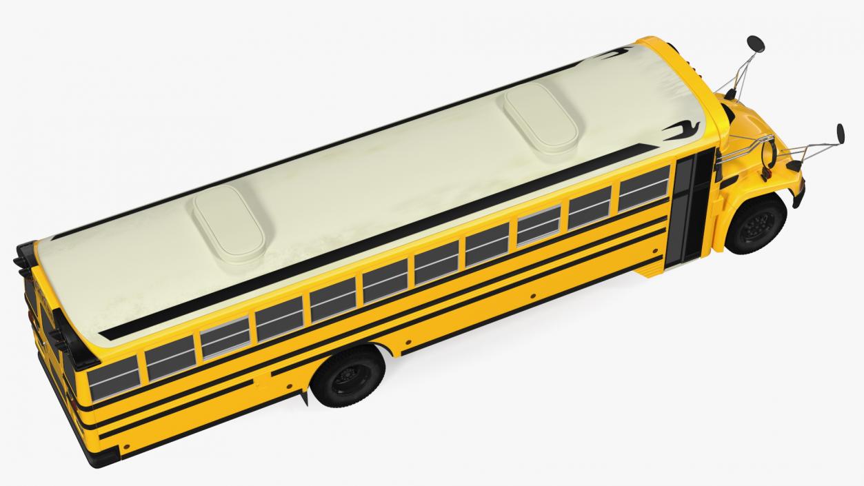 3D Blue Bird Vision School Bus Exterior Only