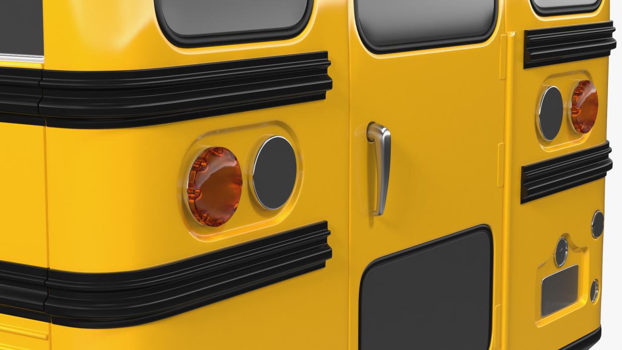 3D Blue Bird Vision School Bus Exterior Only