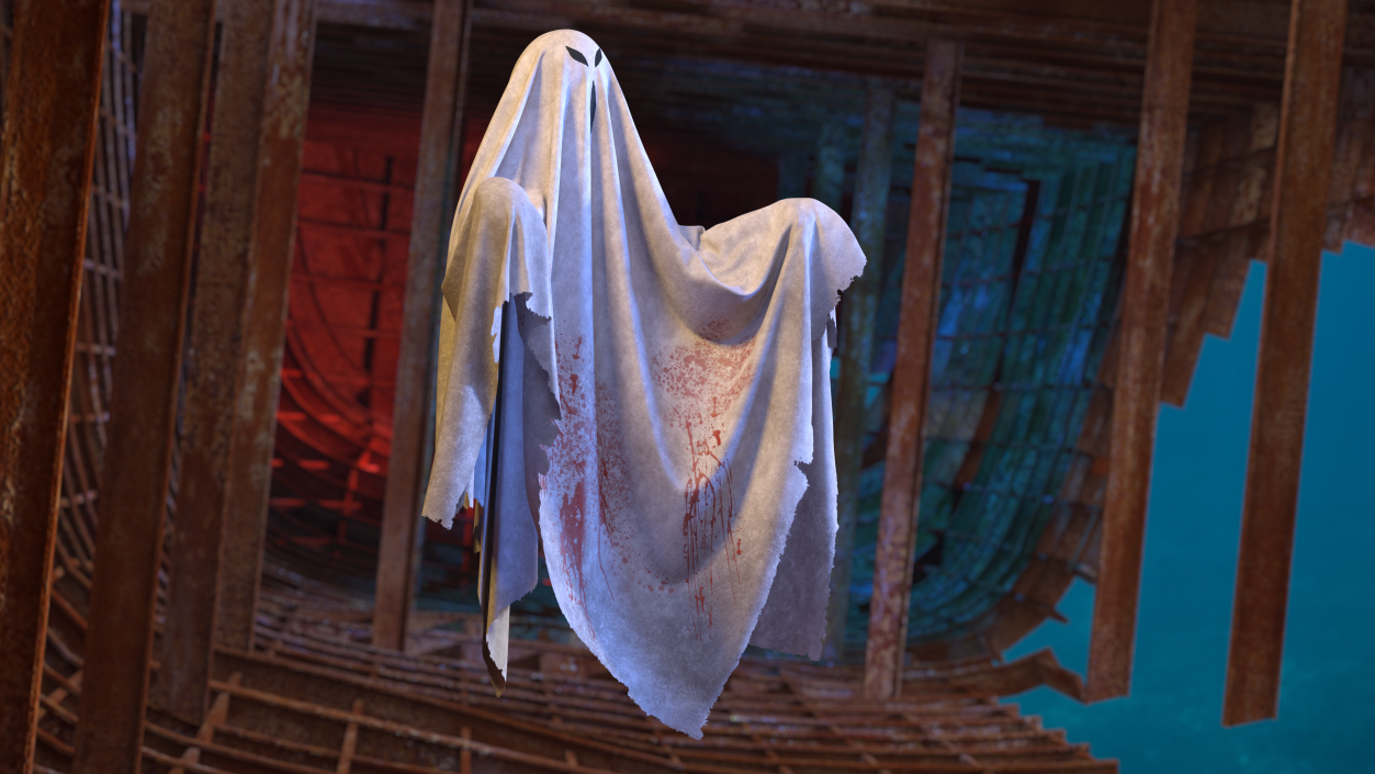 Evil Ghost Bedsheet 3D model