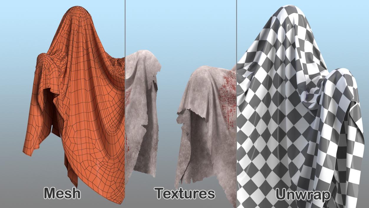 Evil Ghost Bedsheet 3D model