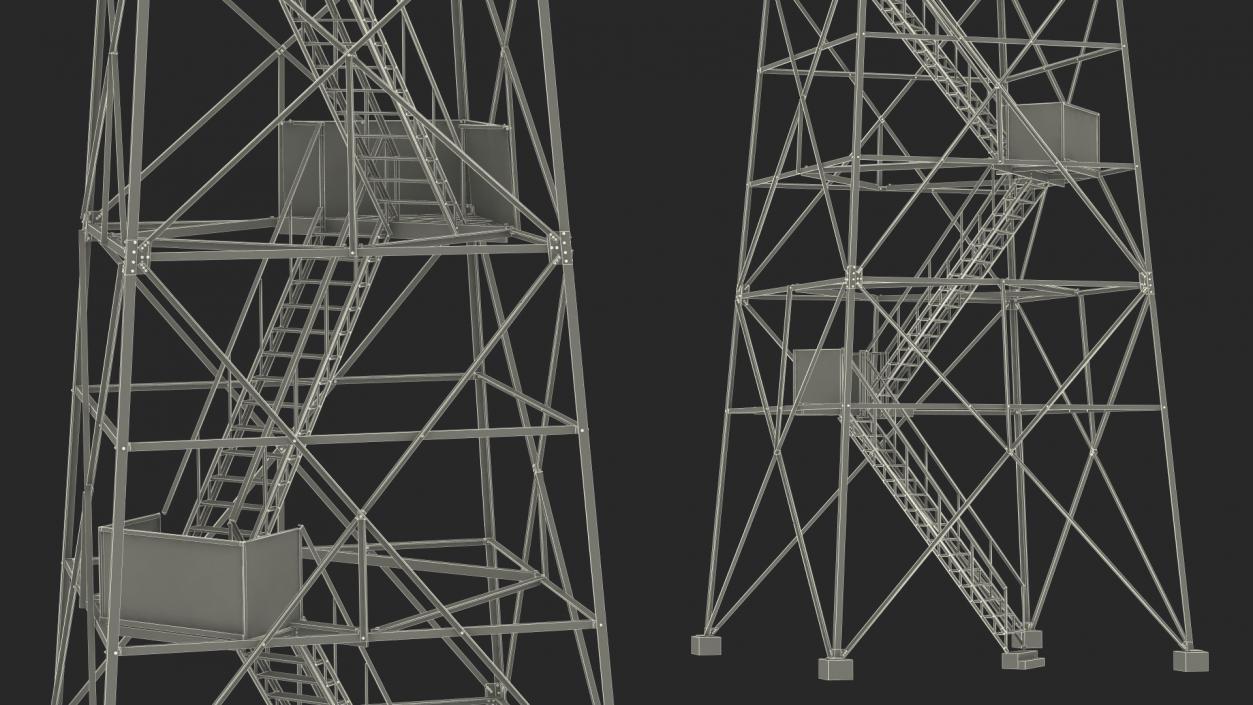 3D Fire Lookout Tower model