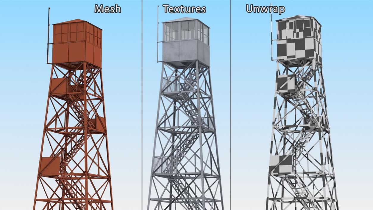 3D Fire Lookout Tower model