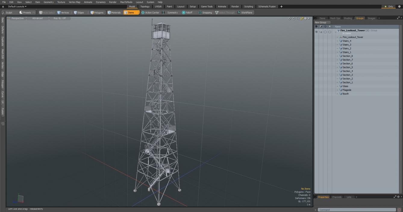 3D Fire Lookout Tower model