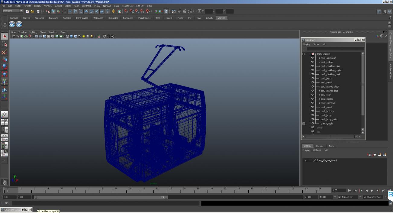 3D model Tram Wagon