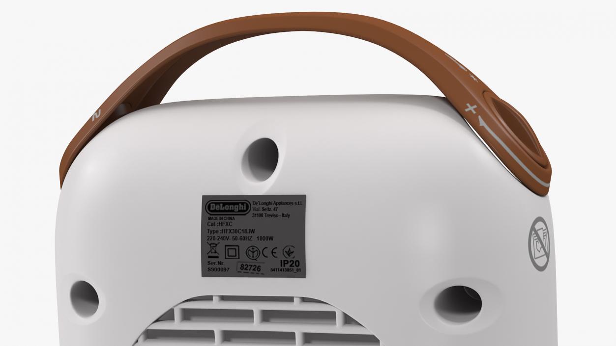 DeLonghi HFX30C18IW Capsule Ceramic Heater 3D