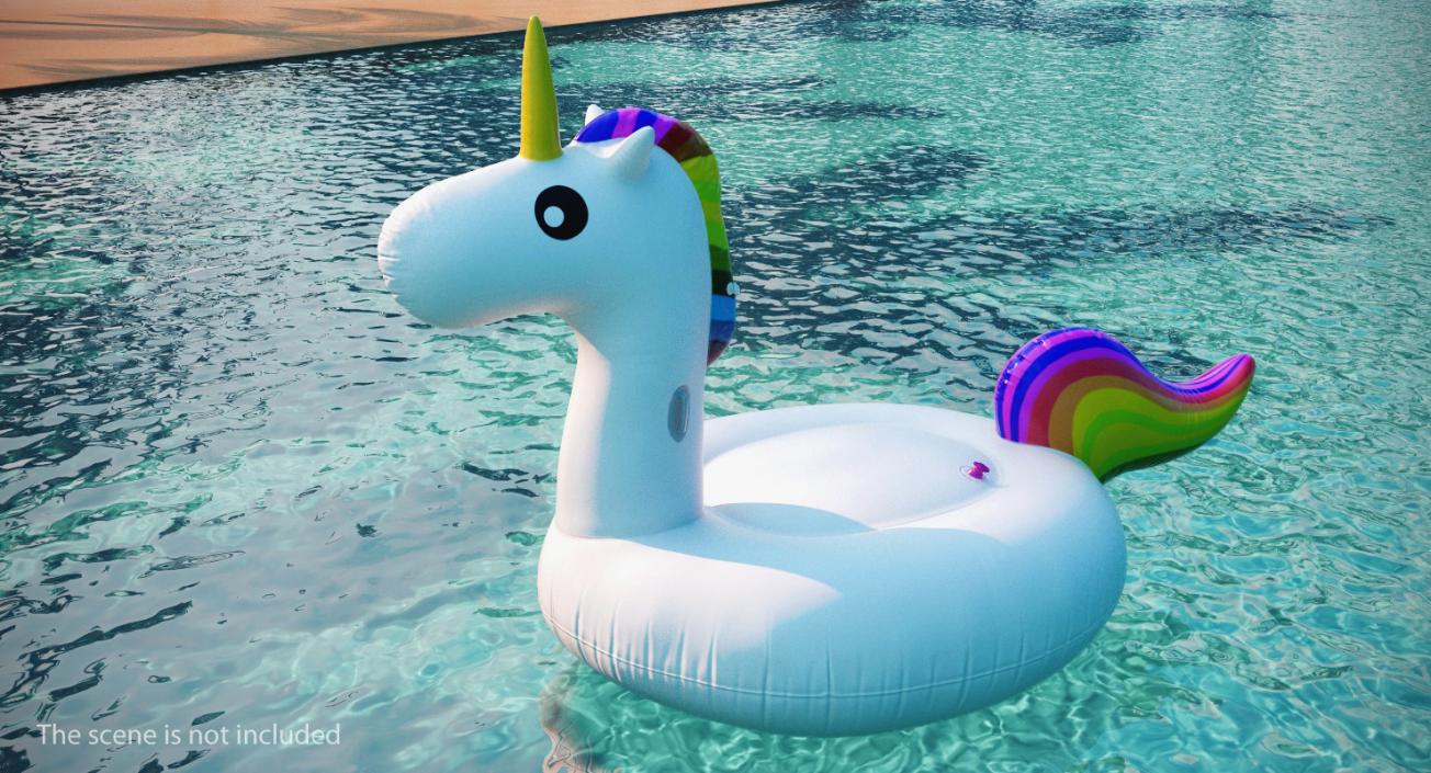 3D Inflatable Party Tube Swimming Unicorn model