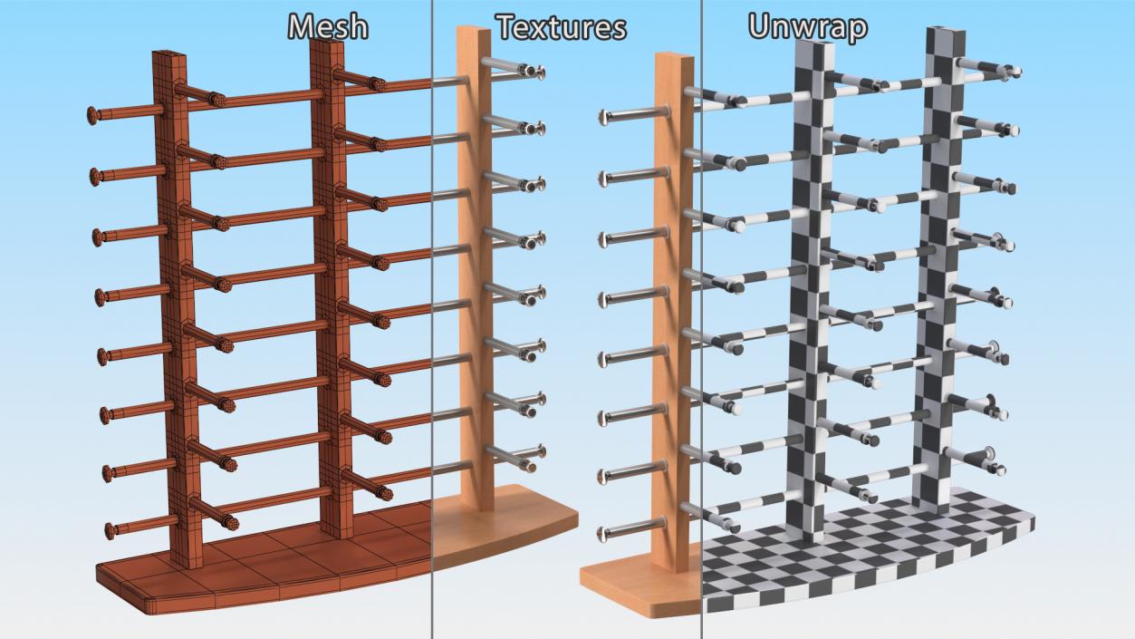 3D Wooden Display for Glasses