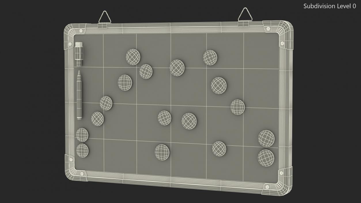 Hockey Coaching Board with Game Strategy Fur 3D model