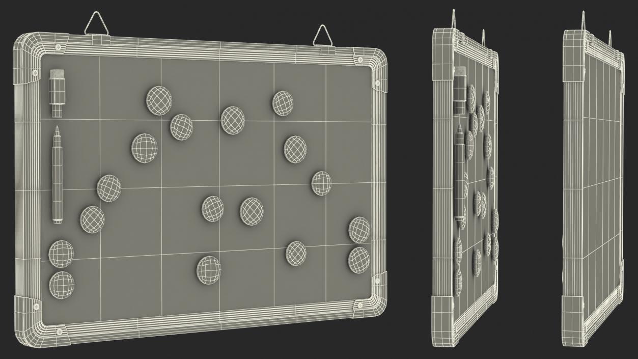 Hockey Coaching Board with Game Strategy Fur 3D model