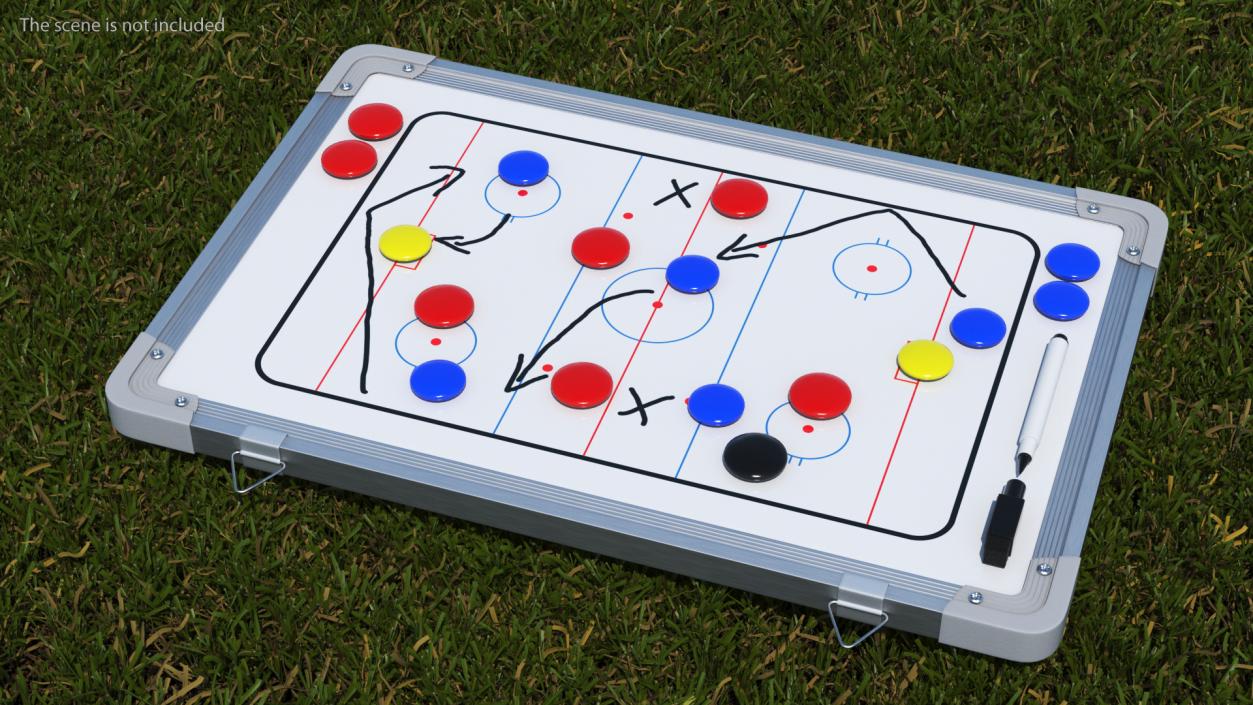 Hockey Coaching Board with Game Strategy Fur 3D model