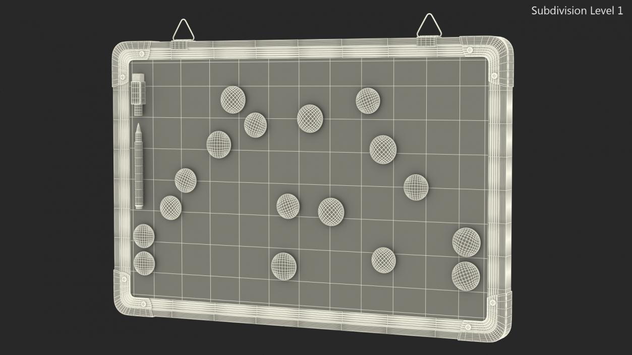 Hockey Coaching Board with Game Strategy Fur 3D model