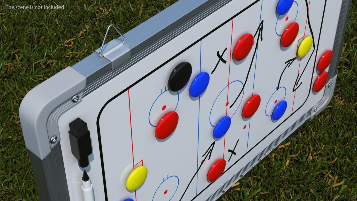 Hockey Coaching Board with Game Strategy Fur 3D model