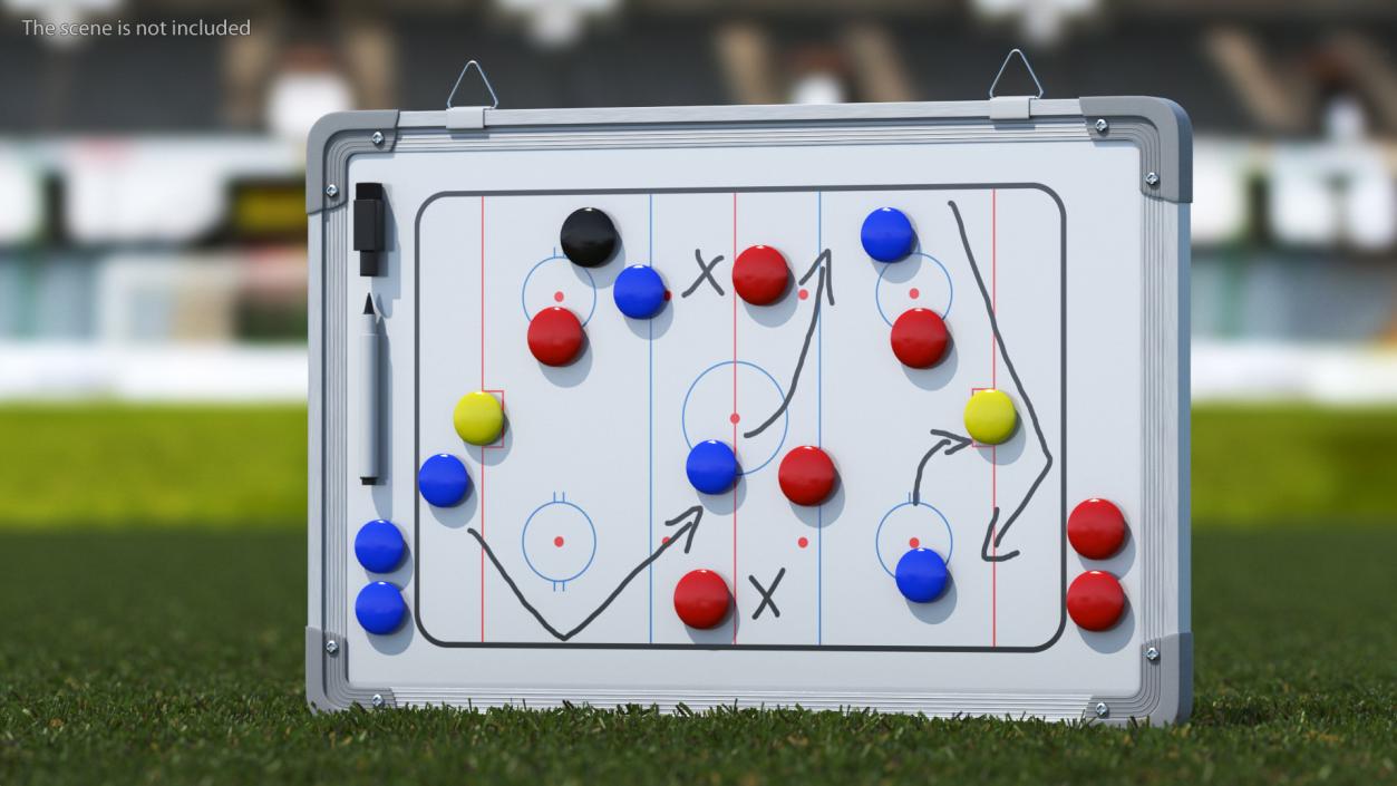 Hockey Coaching Board with Game Strategy Fur 3D model