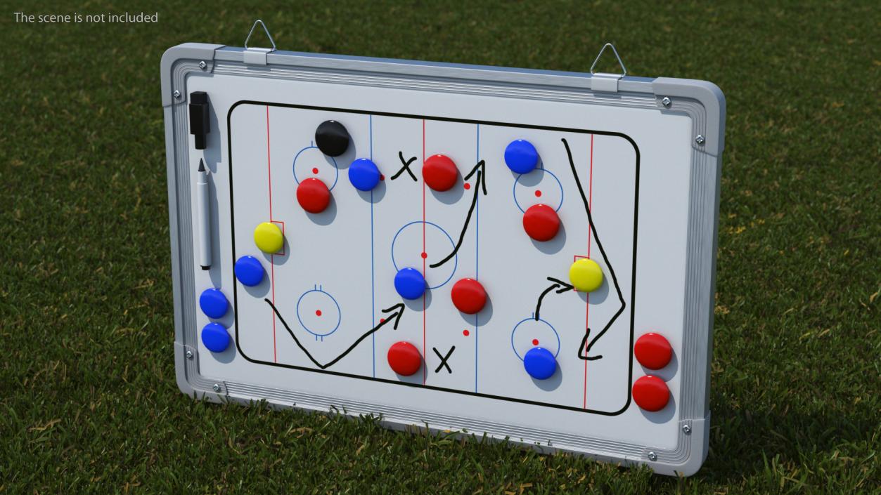 Hockey Coaching Board with Game Strategy Fur 3D model