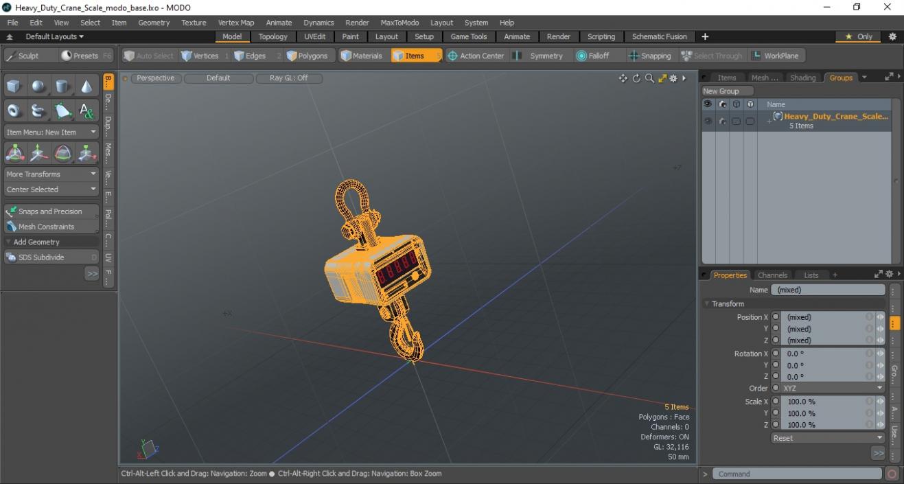 Heavy Duty Crane Scale 3D