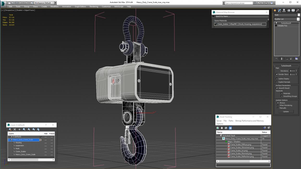 Heavy Duty Crane Scale 3D