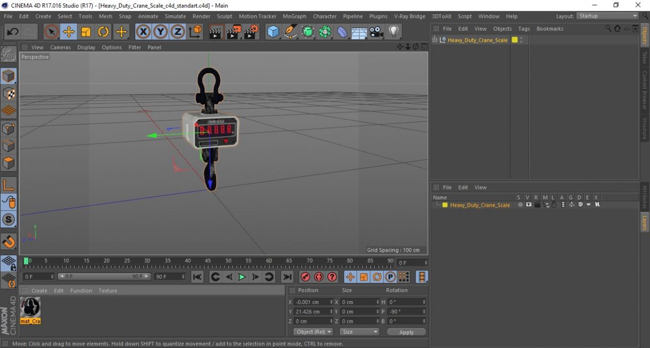 Heavy Duty Crane Scale 3D