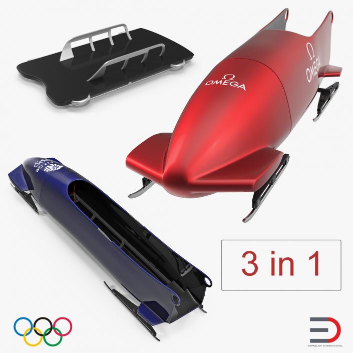 Olympic Sleds Collection 3D model