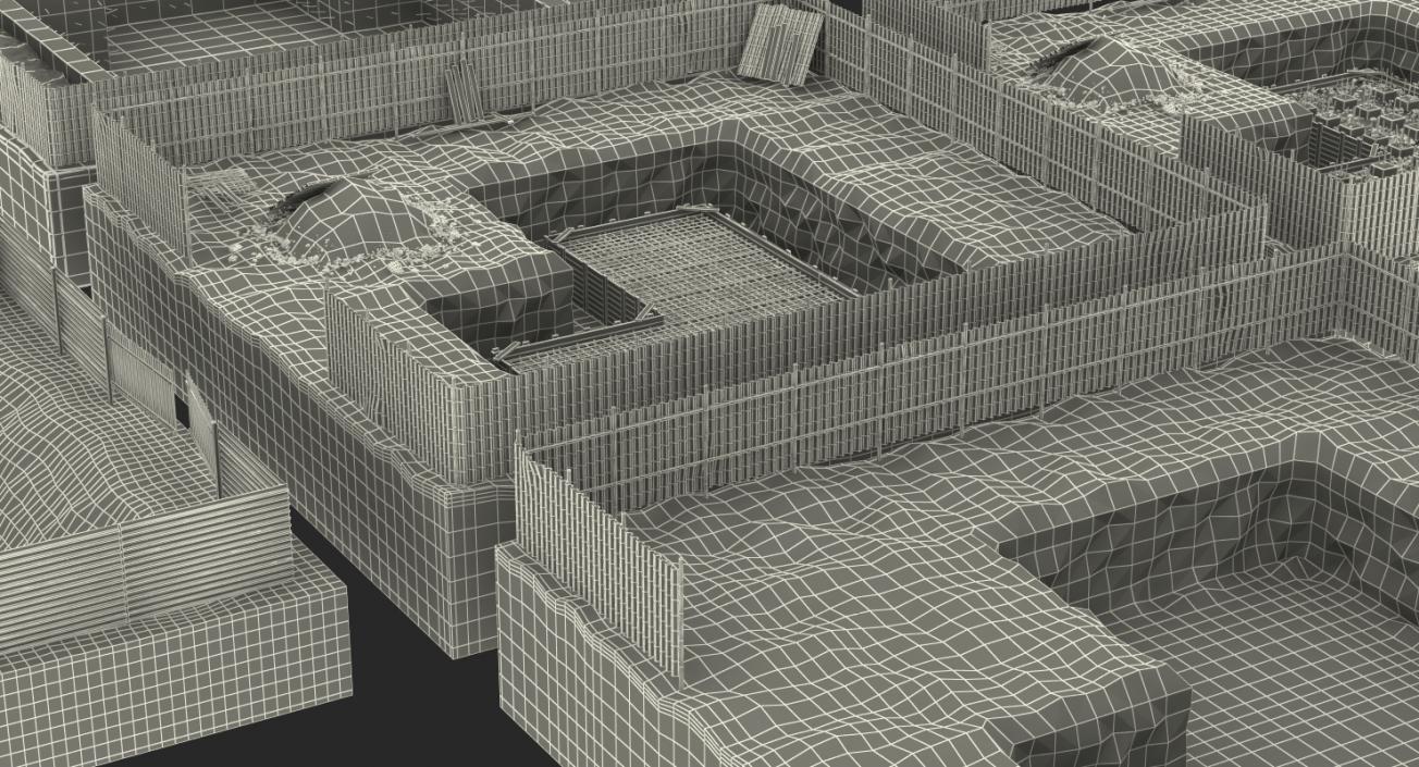 3D Construction Pits Collection model