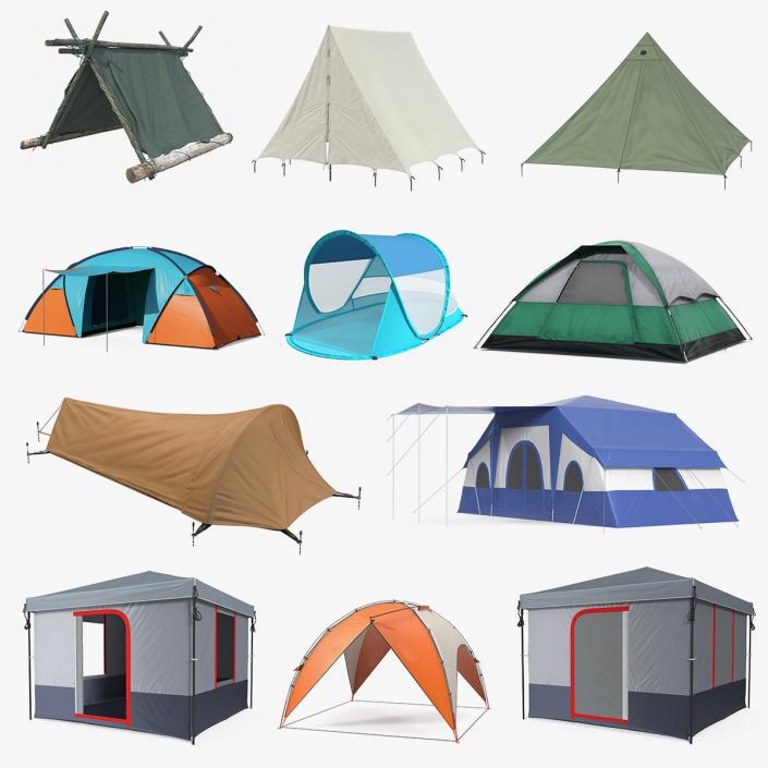 3D Camping Tents Collection 7