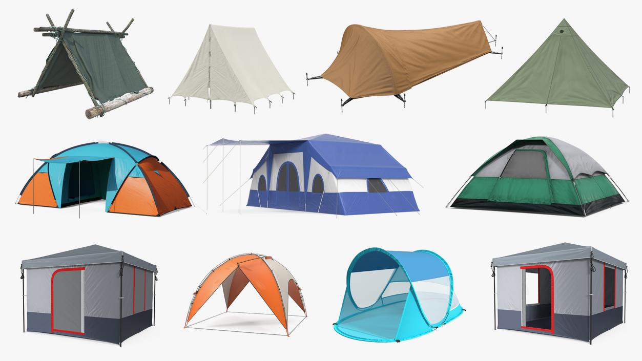 3D Camping Tents Collection 7