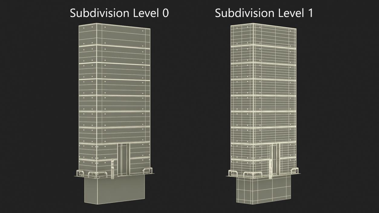 Cargo Glass Elevator Chrome 3D