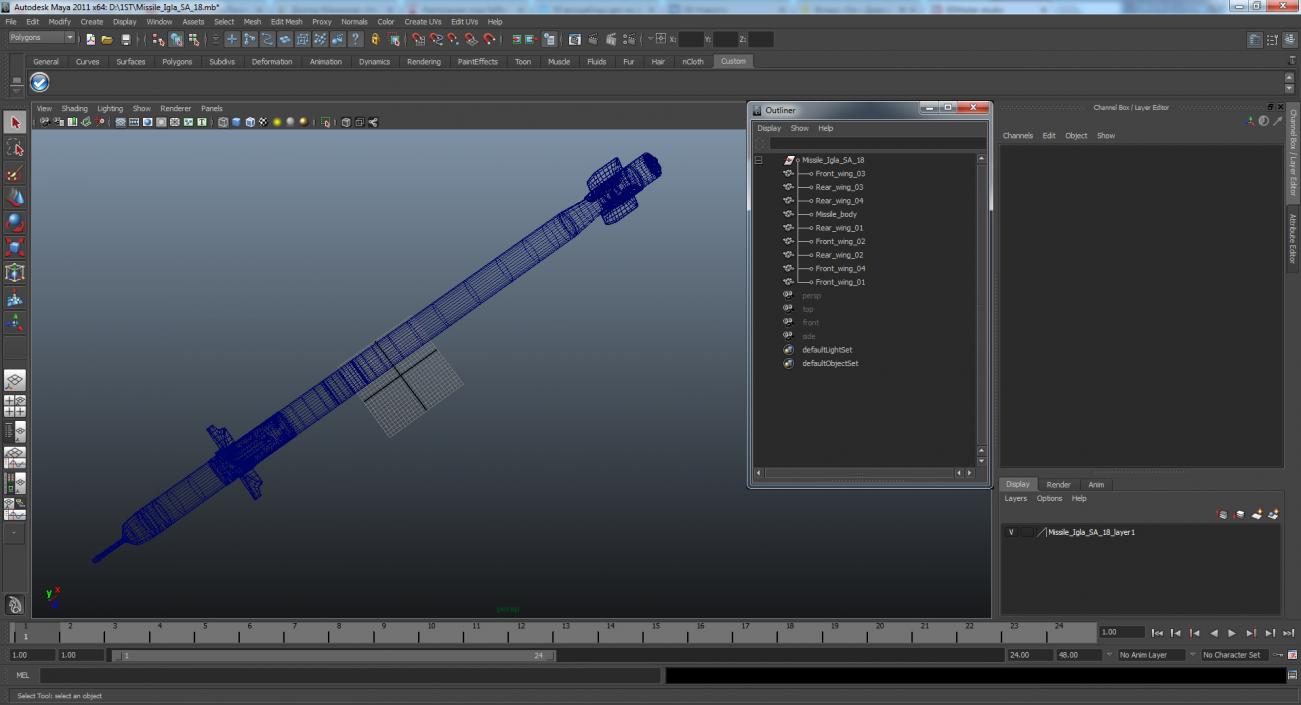 3D model Missile Igla SA-18 Grouse