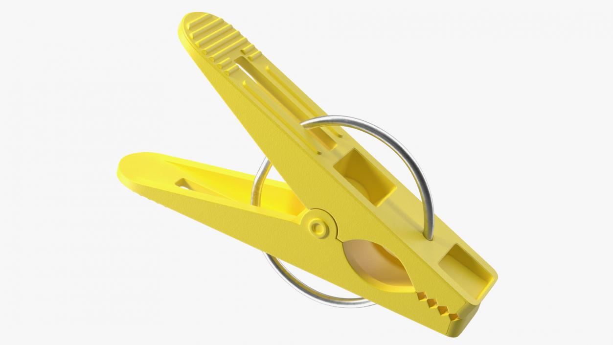 3D model Plastic Clothespin Yellow