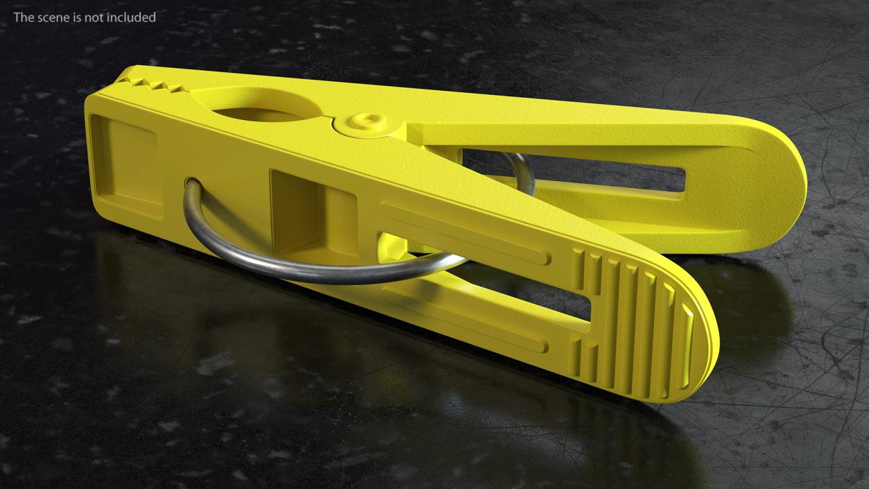 3D model Plastic Clothespin Yellow