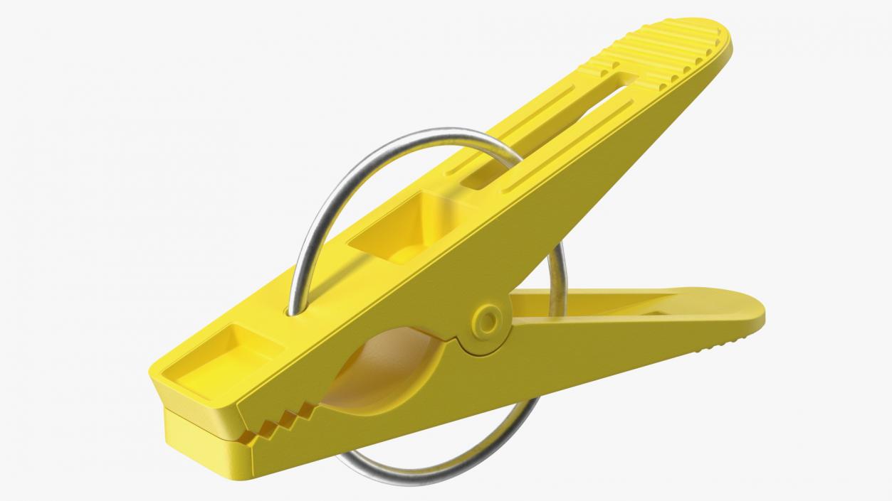 3D model Plastic Clothespin Yellow