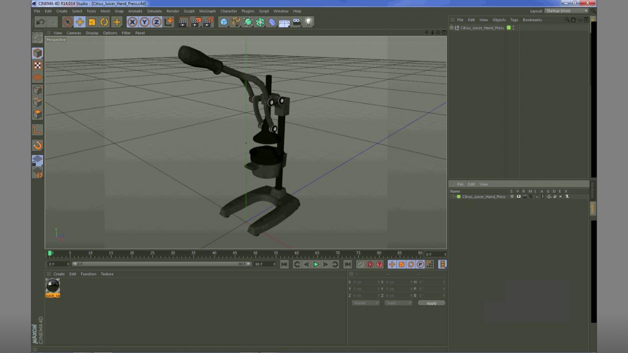 Citrus Juicer Hand Press 3D model