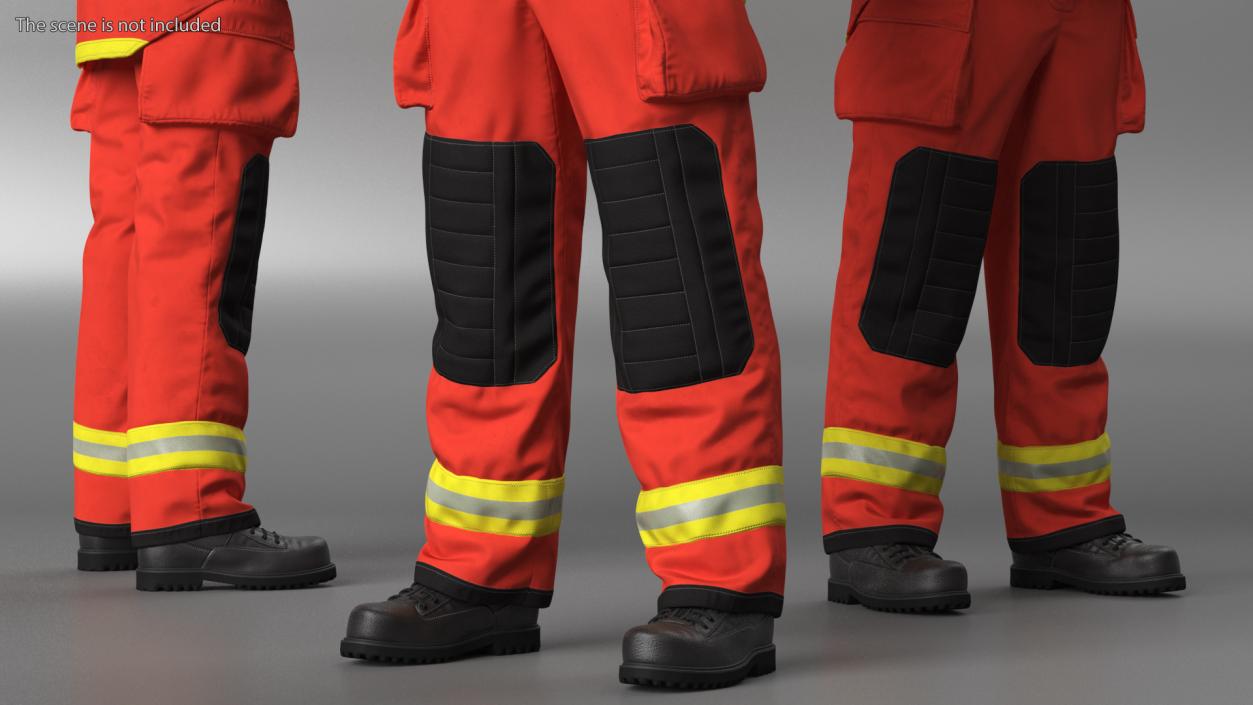 3D Firefighter Fully Equipped