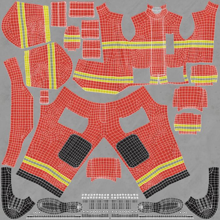 3D Firefighter Fully Equipped