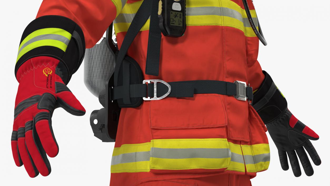 3D Firefighter Fully Equipped